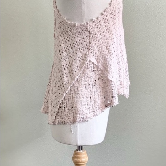 FREE PEOPLE | Blush Pink Open Knit
Racerback Top - Picture 2 of 7